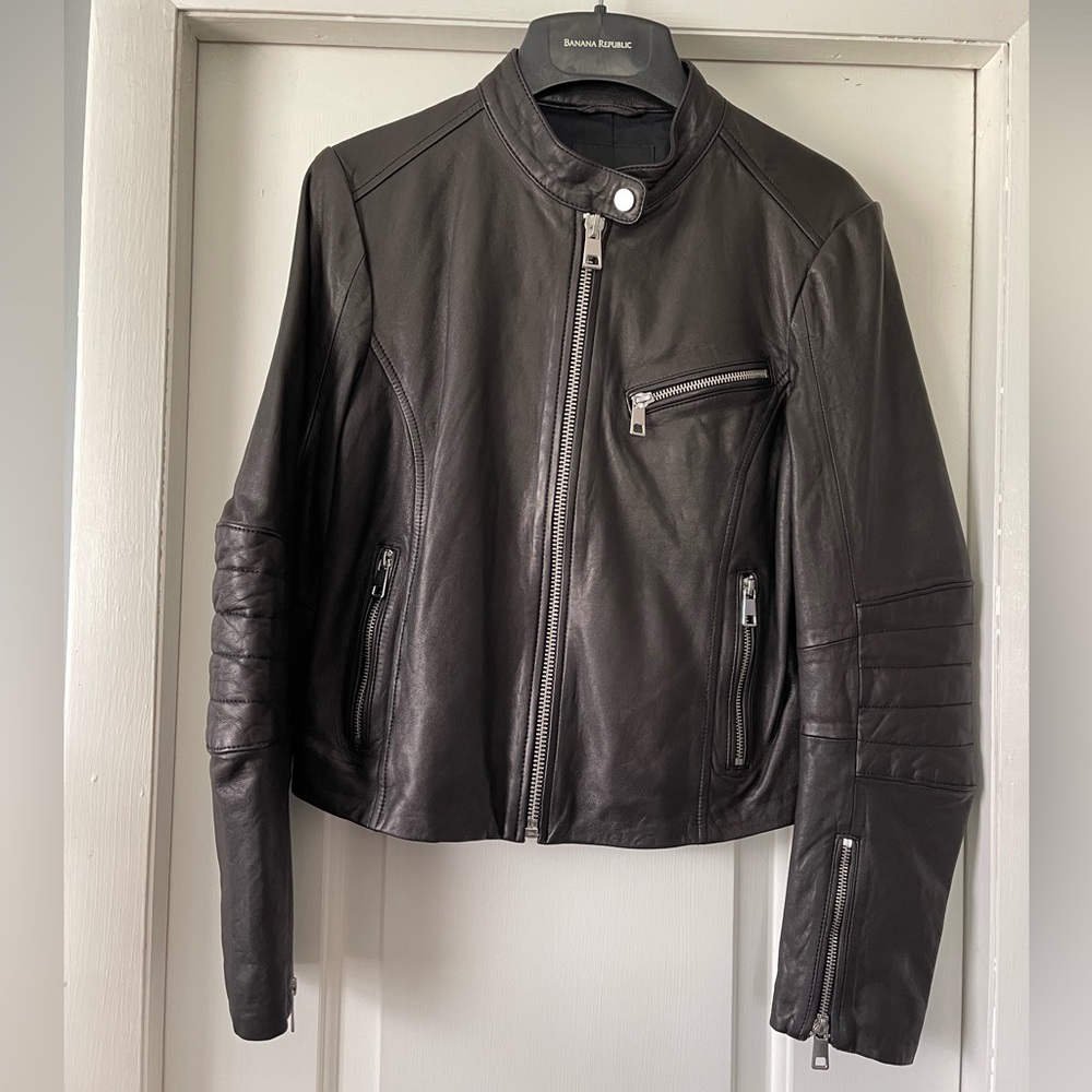 Banana Republic Black Leather Jacket